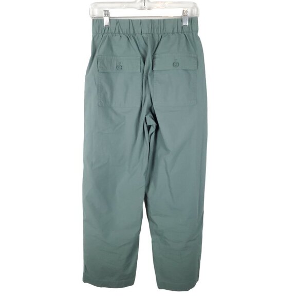 GAP High Rise Pull On Tec Pants Womens XS Olive Green Pockets Elastic Waist - Picture 2 of 13